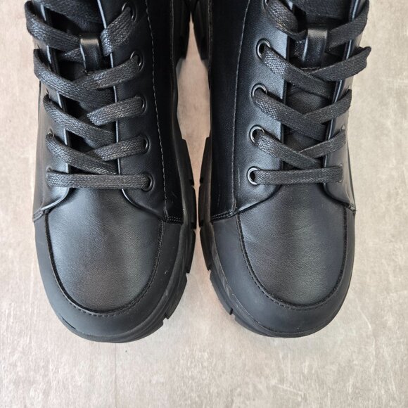 Rocket Dog Combat Boots Black Grunge Retro Lace Up Chunky Platform Hiker Booties - Picture 9 of 12